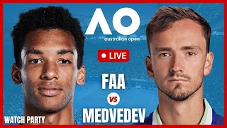 Medvedev vs Auger  Aliassime LIVE  2024 AO  Watch Party [upl. by Gobert]