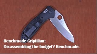 Benchmade Griptilian Disassembling the budget Benchmade [upl. by Derriey403]