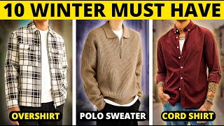 10 Must Have Winter Essentials  Winter Clothing Items  हिंदी में [upl. by Zedecrem]