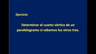 Ejercicio con vértices de un paralelogramo [upl. by Ainola]