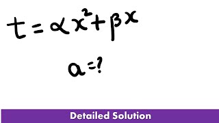 The relation between time and distance is tαx2βx where α and β are constants The retardation is [upl. by Huppert562]