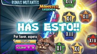 ASI SE CREA RUNAS ALTAS💪😼 Monster Legends [upl. by Nauqaj6]