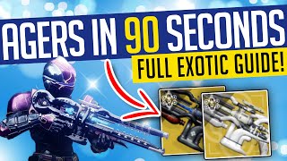 Destiny 2  How To Get AGERS SCEPTER In 90 SECONDS FULL GUIDE  Stasis Exotic Trace Rifle [upl. by Etnom501]