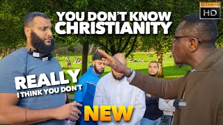 NEW Muslim pulls up Christian Mohammed Hijab Vs Christian  Speakers Corner  Hyde Park [upl. by Aracahs794]