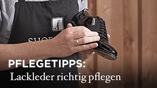 Lackleder richtig pflegen [upl. by Airdnekal]