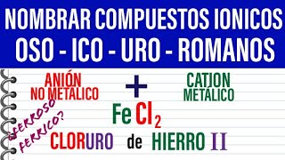 Cómo NOMBRAR compuestos QUIMICOS  IONICOS Anión y Catión  STOCK y Nomenclatura [upl. by Irtimed]