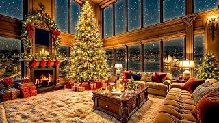 Christmas Night 2025 in Cozy Winter Ambience 🎄 Luxury Apartment with Christmas Jazz Music for Relax [upl. by Geraldina]