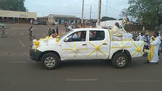 Procession avec le SaintSacrement en la fête du ChristRoi à la cathédrale de Djougou [upl. by Engenia]