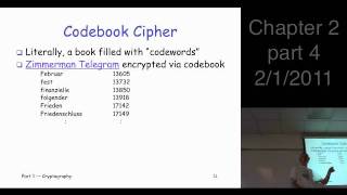 Chapter 2 part 4 Crypto Basics  VENONA codebook cipher Zimmerman telegram [upl. by Lleroj106]