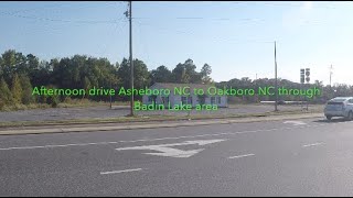 NORTH CAROLINA BACKROADS Afternoon drive Asheboro NC to Oakboro NC through Badin Lake area  ASMR [upl. by Anitserp]