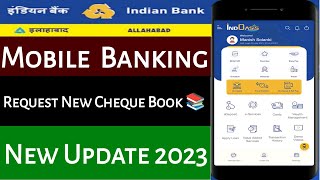 Indian Bank New Cheque Book Apply Online 2023  Indian Bank cheque book apply online [upl. by Hildegarde]