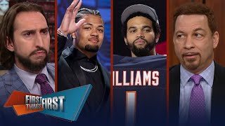 Bears draft Caleb Williams amp Rome Odunze Parsons not mad at Cowboys pick  NFL  FIRST THINGS FIRST [upl. by Lyrrad985]