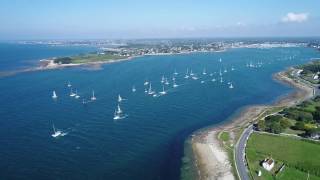 SAILING TDBI 2017  ⛵ 🚁 Survol Tour de BelleIle  BRETAGNE Télé [upl. by Natsyrk]