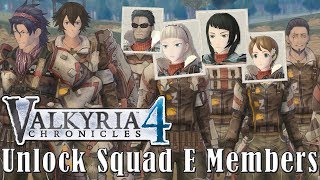 Valkyria Chronicles 4  Unlocking Members of Squad E [upl. by Eiralam]