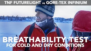 FUTURELIGHT The North Face vs GORETEX Jacket Breathability Battle  exercise in cold conditions [upl. by Aetnahc563]