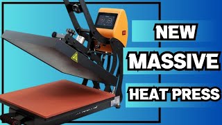 RICOMAs MASSIVE 16x20 HEAT PRESS  UNBOXING FAQS amp FIRST PRESS [upl. by Anileme]