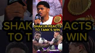 Shakur Stevenson Reaction to Tank Davis beating Frank Martin [upl. by Ayotas]