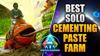 THE BEST SOLO CEMENTING PASTE FARM in Ark Survival Ascended [upl. by Ellehsram]