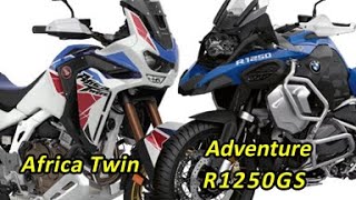 BMW R 1250 GS Adventure vs Honda Africa Twin  Compare Africa Twin amp R1250GS Adventure  RajuSNair [upl. by Sevik]