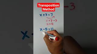 Using Transposition Method in finding the value of X maths mathematics transposition mathtricks [upl. by Alocin610]