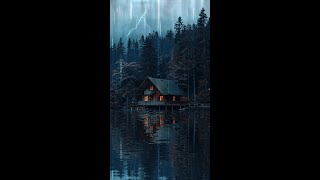 🔴 Best Rain ASMR for Sleeping  Lakeside House Sleep with Rain and Thunder Sounds [upl. by Millur]