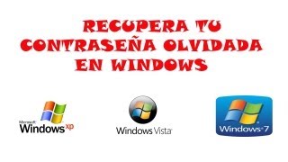 como recuperar mi contraseña en windows xpvista7 [upl. by Cloutman139]