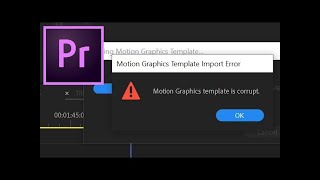 Motion graphics template error Premiere Pro AE Error Could not convert Unicode Characters 2346 [upl. by Langbehn]