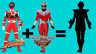 RED RANGER KYURANGER fusion with RED RANGER COSMIC FURY [upl. by Parnas]