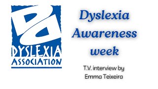 The Dyslexia Association  Emma Teixeira  CNC 3 Interview  Dyslexia Awareness 2024 [upl. by Tabshey]