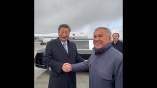 Chinas Xi leaves Russia after BRICS Summit [upl. by Arytas]