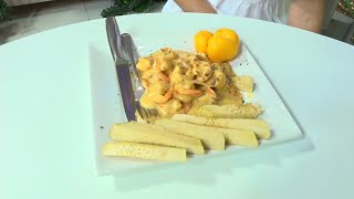 La Receta Camarones en Salsa Caribeña [upl. by Aihsyt]