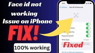 How to Fix Face ID not Working on iPhone face id not working problem Fixed  2024 [upl. by Anyrb]