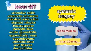 Systemic Surgery for Lower GI Conditions  mbbsmedico3814 mbbsmedico [upl. by Thagard]