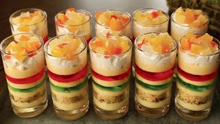 Custard Trifle in a glass 😍 Recipe By Chef Hafsa  Dessert in glass Ep1 [upl. by Fidele516]