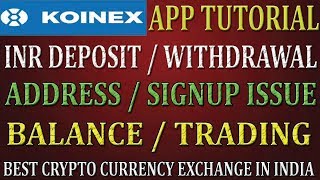 Koinex App Tutorial  Deposit  Withdraw  Signup  KYC  How to use Koinex App TechHelpInHindi [upl. by Ahsenik]