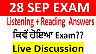 28 September Ielts exam evening slot answers and review28 September exam listening amp reading answer [upl. by Ettari]