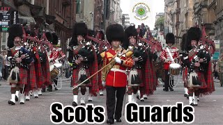 1st Battalion of The Scots Guards parade Glasgow [upl. by Thaddus857]