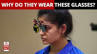 Manu Bhaker at Paris 2024 What shooting glasses are used for precision by Olympic sharpshooters [upl. by Hayilaa]