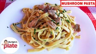 CREAMY MUSHROOM PASTA RECIPE  How to Make Tagliatelle ai Funghi Porcini [upl. by Ydner]