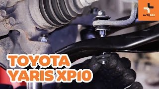 Wie TOYOTA YARIS XP10 Querlenker vorne wechseln TUTORIAL  AUTODOC [upl. by Naihr126]