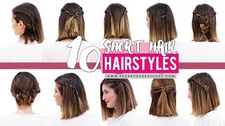 10 Quick and easy hairstyles for short hair  Patry Jordan [upl. by Ateiram]