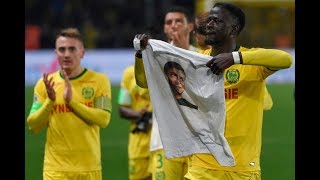 Emotional ninthminute tribute to Emiliano Sala at Nantes [upl. by Noved]