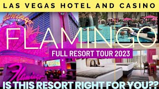 Flamingo Las Vegas 2023 FULL resort tour GO room and POOLS OPEN [upl. by Nehr]