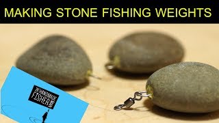 Making stone fishing weights or sinkers [upl. by Kirat]