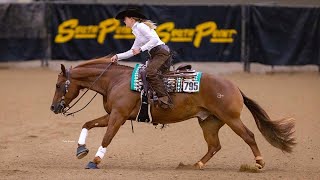 Gina Maria Schumacher Reining Horses in Open Derby with a whopping 230 [upl. by Ursulette]