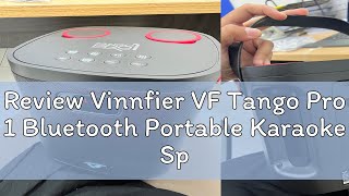 Review Vinnfier VF Tango Pro 1 Bluetooth Portable Karaoke Speaker with 2 Wireless Microphone Suppor [upl. by Nele]