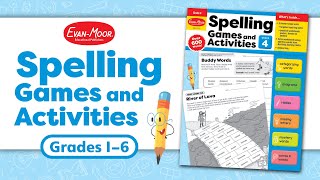 EvanMoors Spelling Games and Activities Workbook Grades 16 [upl. by Aihsel]