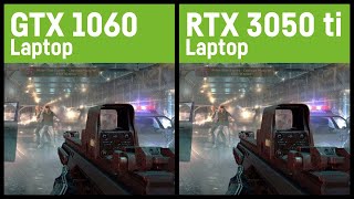 GTX 1060 vs RTX 3050 ti 60W LaptopNotebook [upl. by Aicilaana]