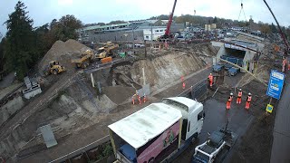 Timelapse onderdoorgangen station Nunspeet [upl. by Narahs]