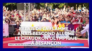 Paris 2024  Anaïs Bescond allume le chaudron olympique à Besançon [upl. by Thedric]